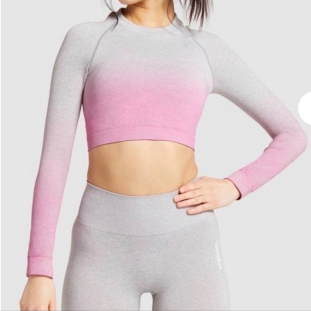 Gymshark Pink Ombré Long Sleeve Top